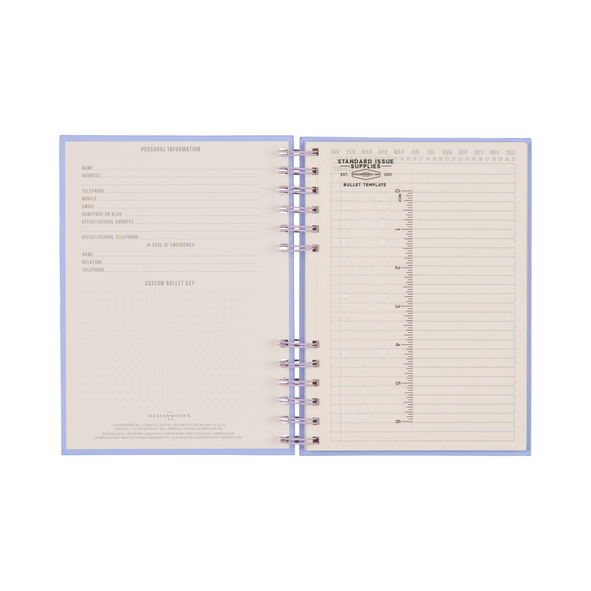 Standard Issue Planner Notebook Lavender + Periwinkle