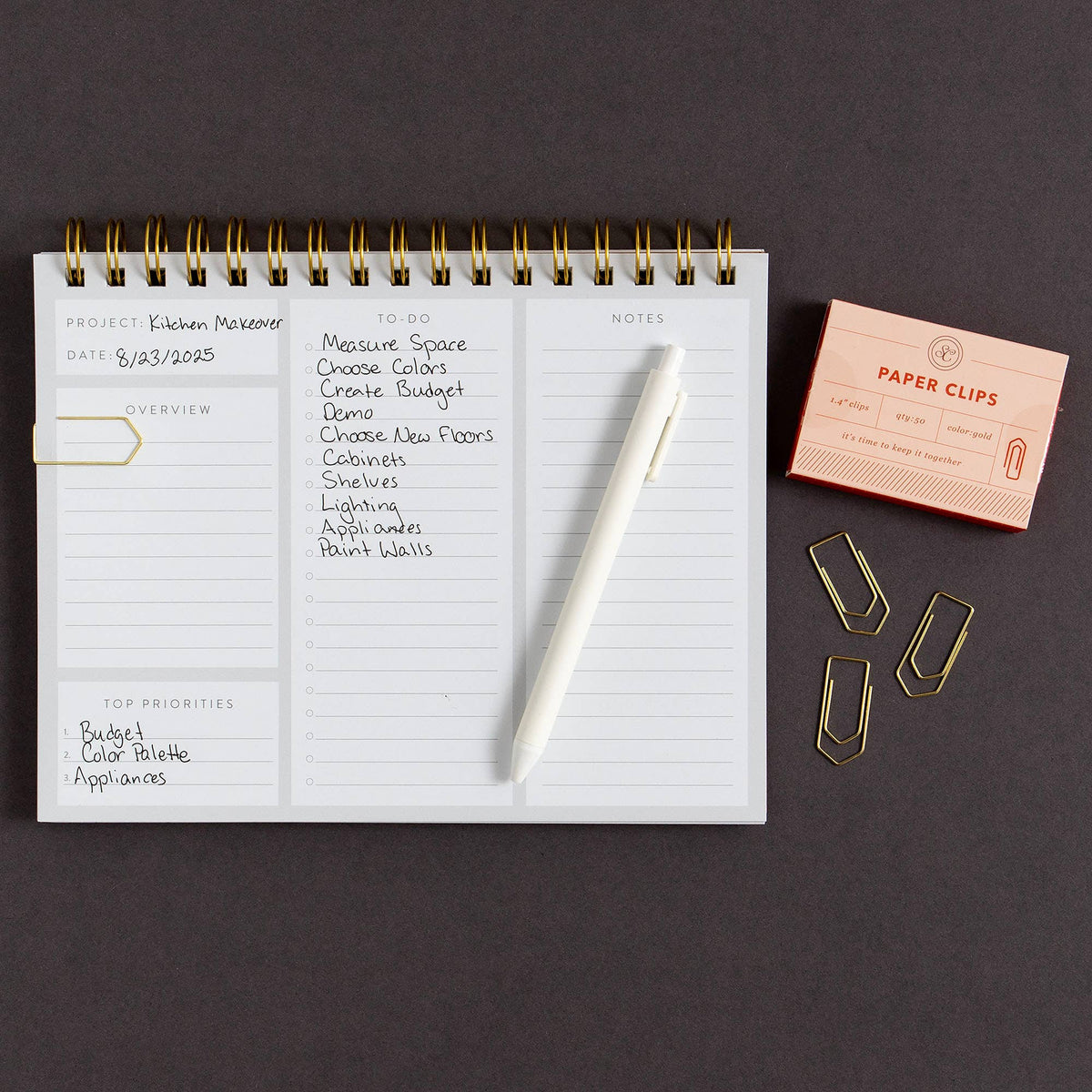 Keep It Together Paper Clips | Gold