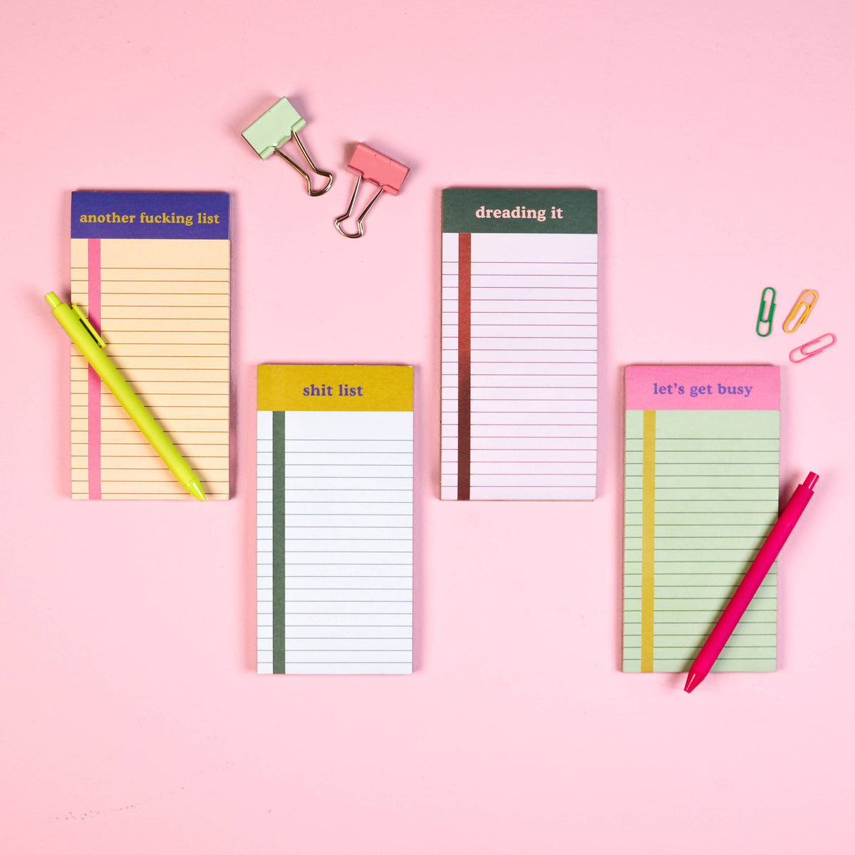 Colorblock Tearaway Notepad | Shit List