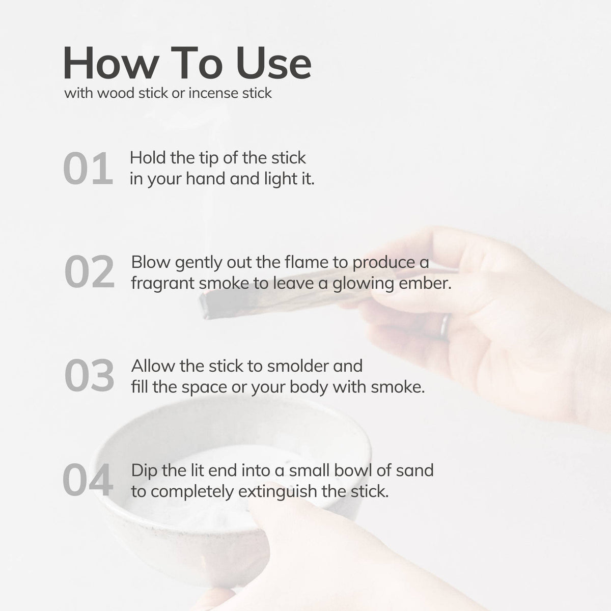 Mini Hand-Rolled Cinnamon Incense Sticks