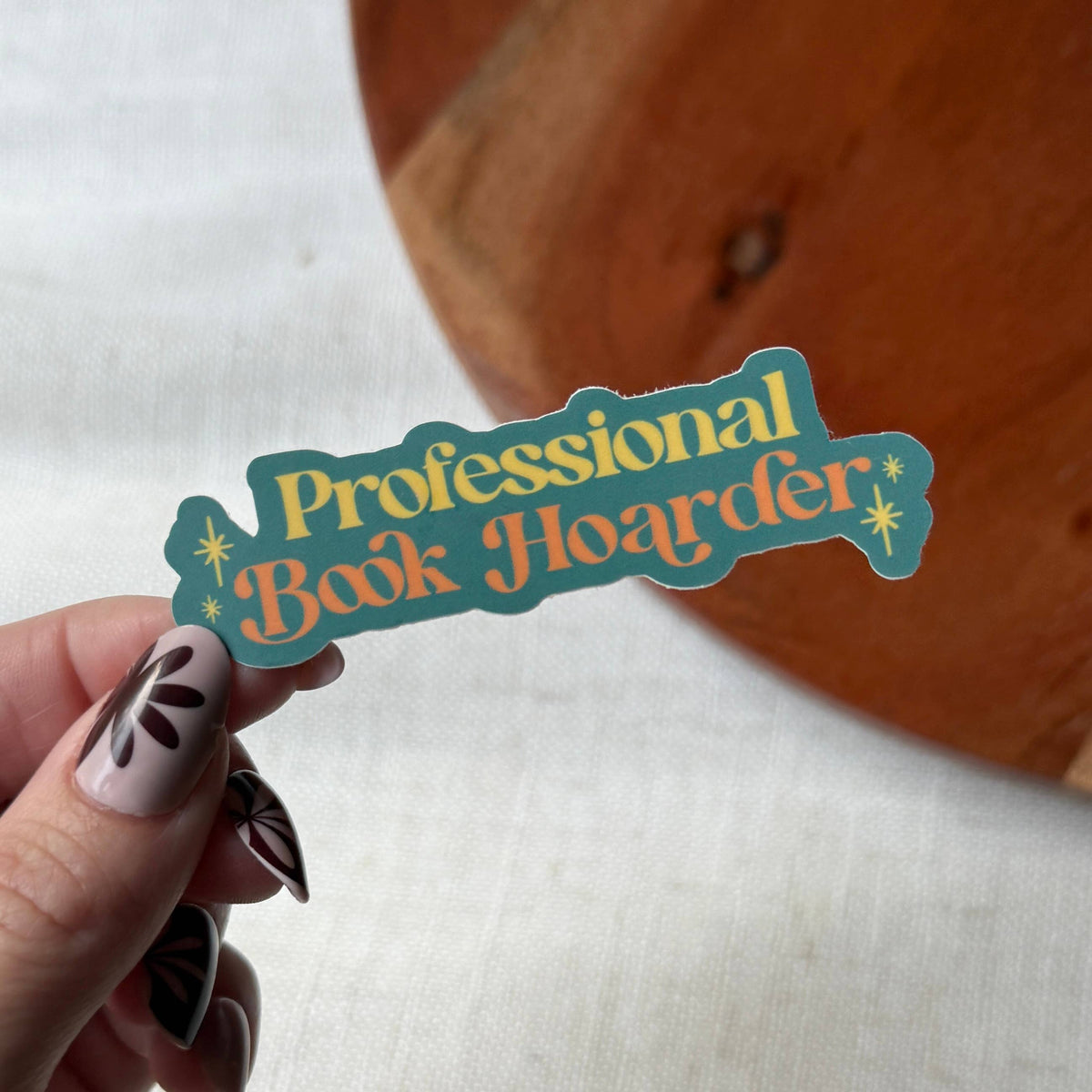 "Professional Book Hoarder" | Sticker