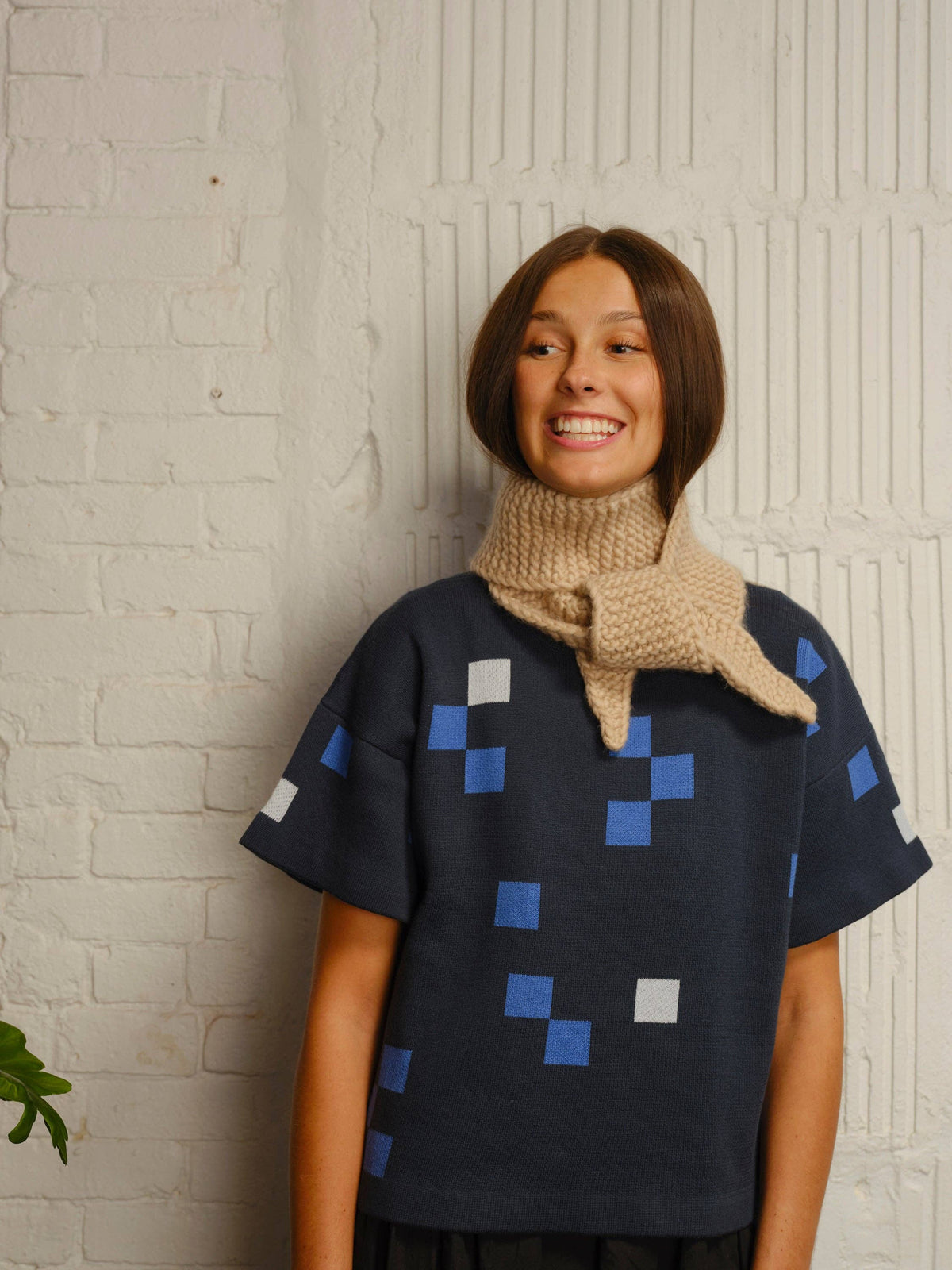 Albers Short Sleeve Sweater Tee | Sodalite