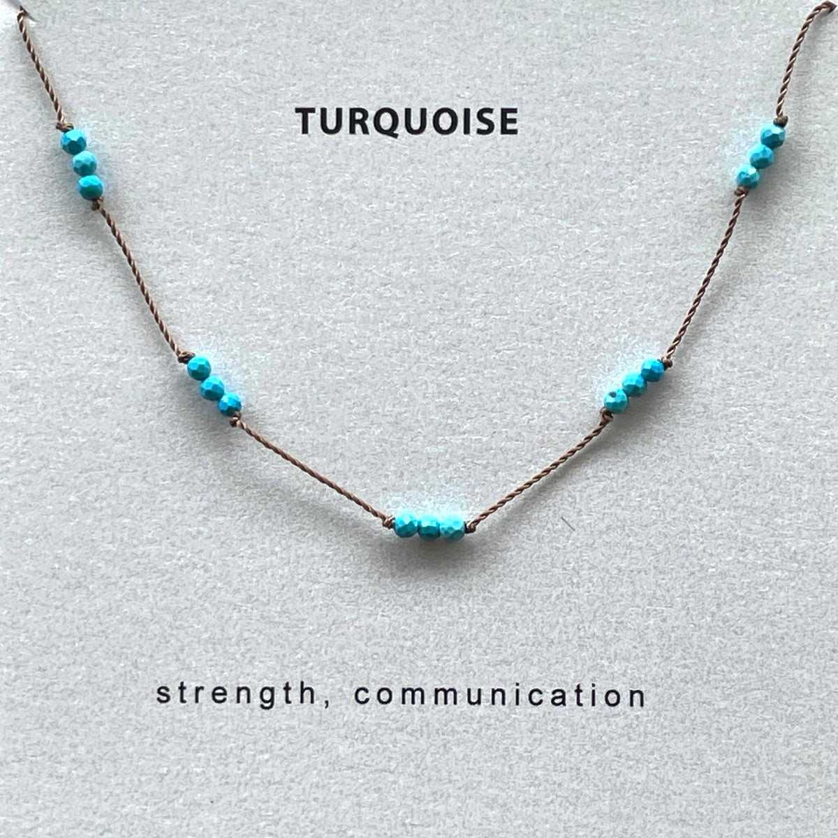 Turquoise Knotted Necklace | Strength