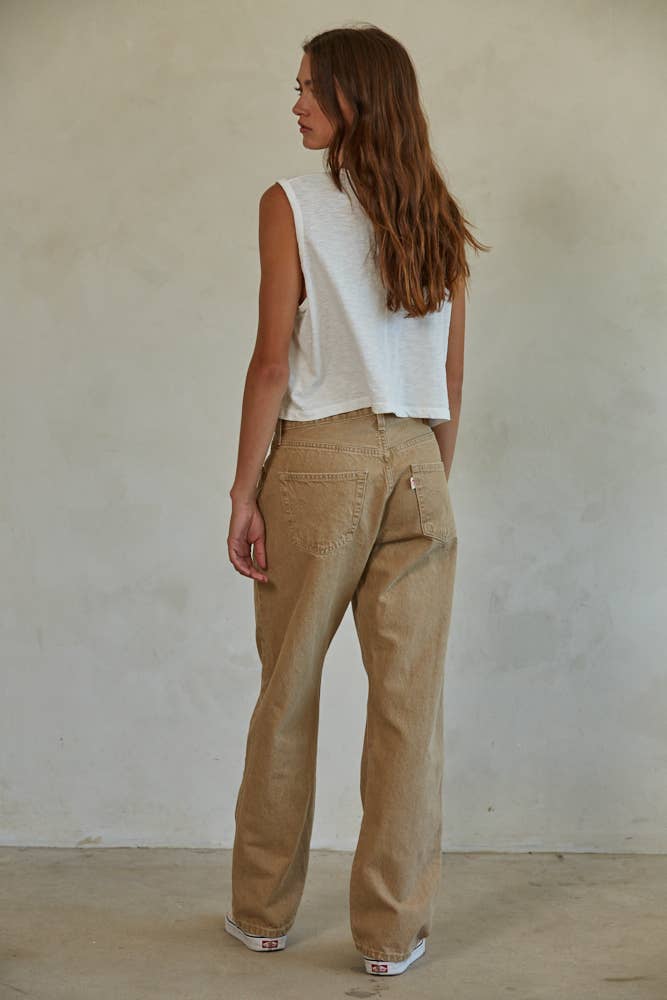Knit Cotton Jersey Garment Washed Crop Tee | Off White