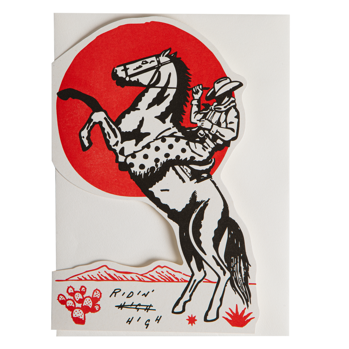 Ridin' High Saint No | Cut-Out Greeting Card