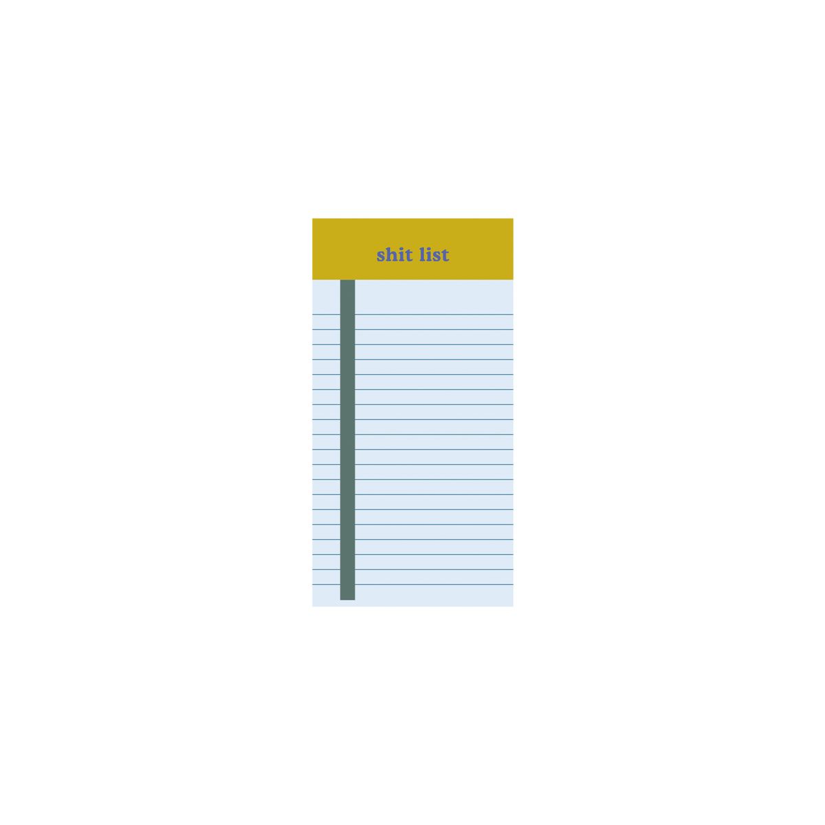 Colorblock Tearaway Notepad | Shit List