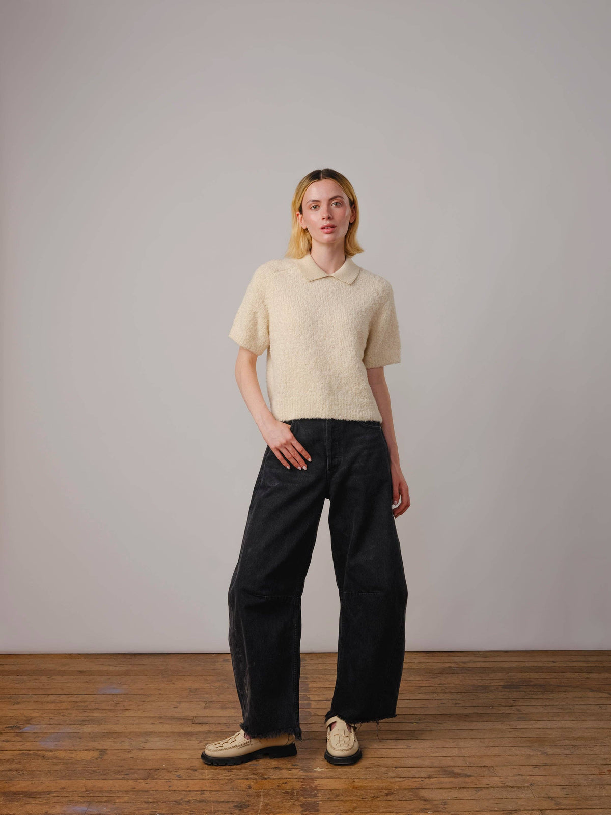 Ramona Bouclé Polo | Calcite