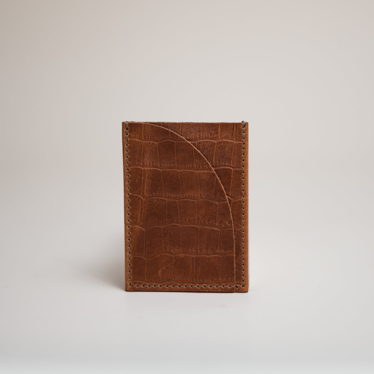 Card Wallet | Luxe Whiskey Croc