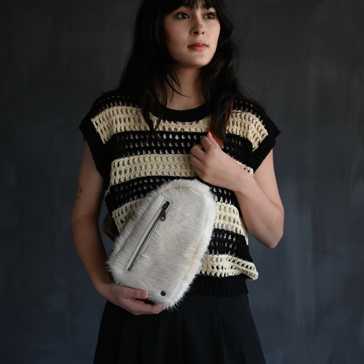 Striped Knit Top | Black Bisque | Small