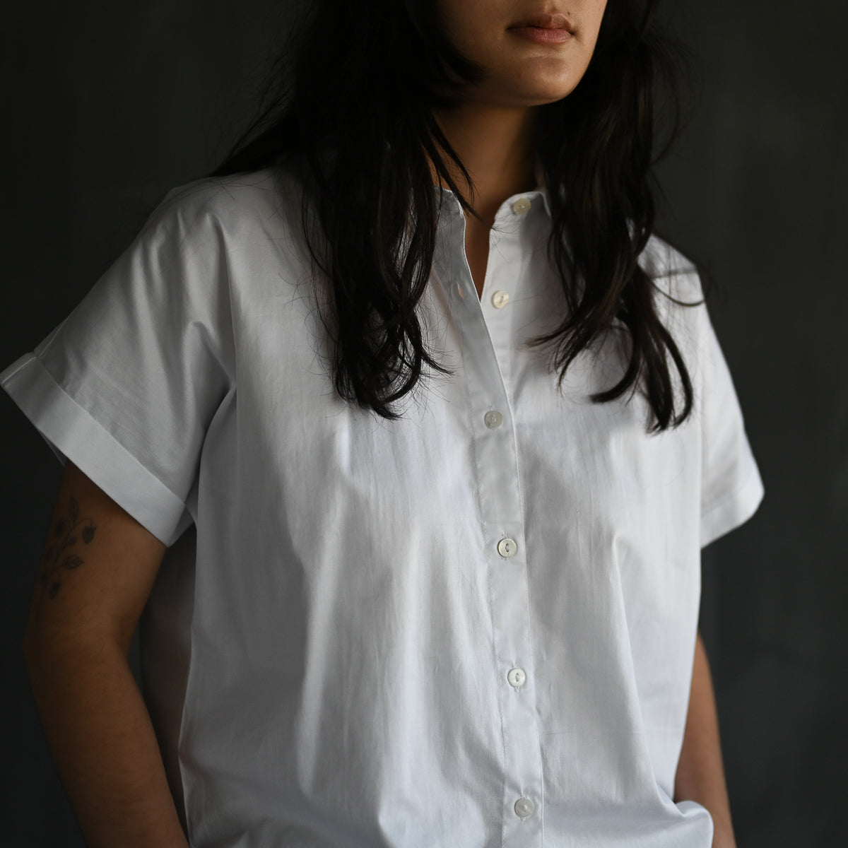 Relaxed Short Sleeve Shirt | White
