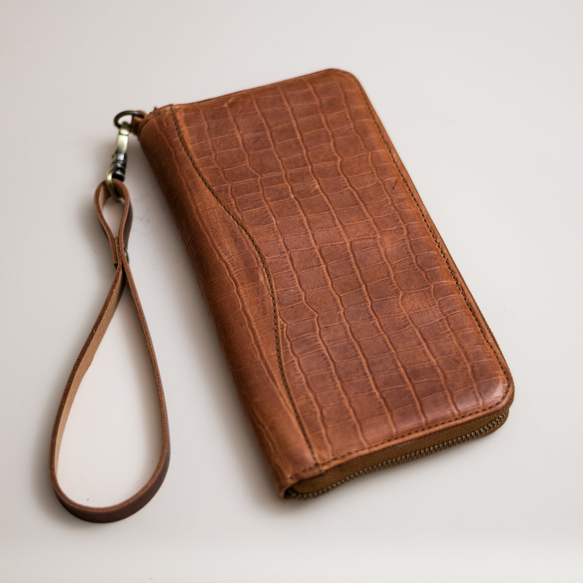 Passport Case | Luxe Caramel Croc