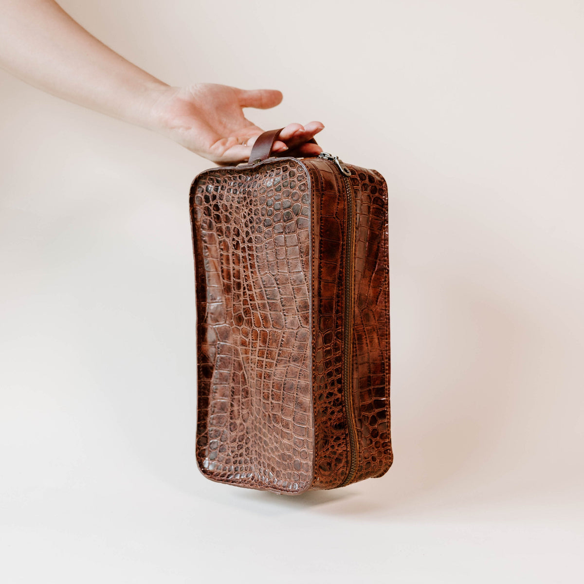 Dopp Kit | Walnut Croc