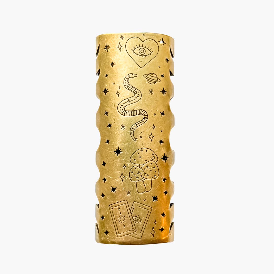 Celestial Magic Ritual Brass Lighter Case