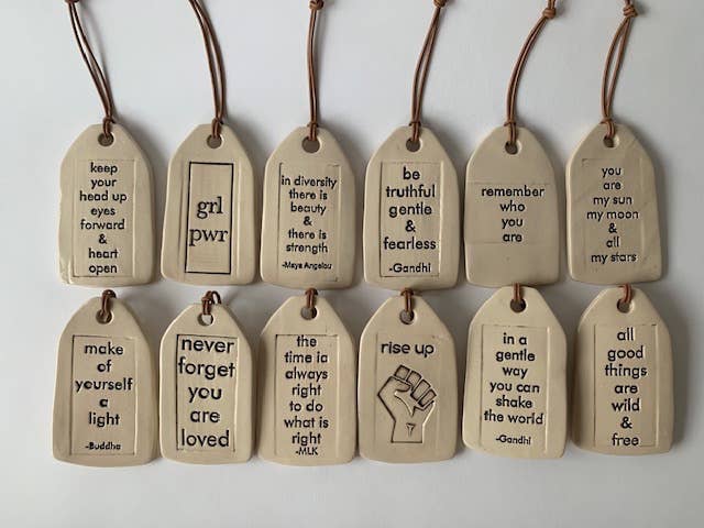 never forget... | Ceramic Quote Tag