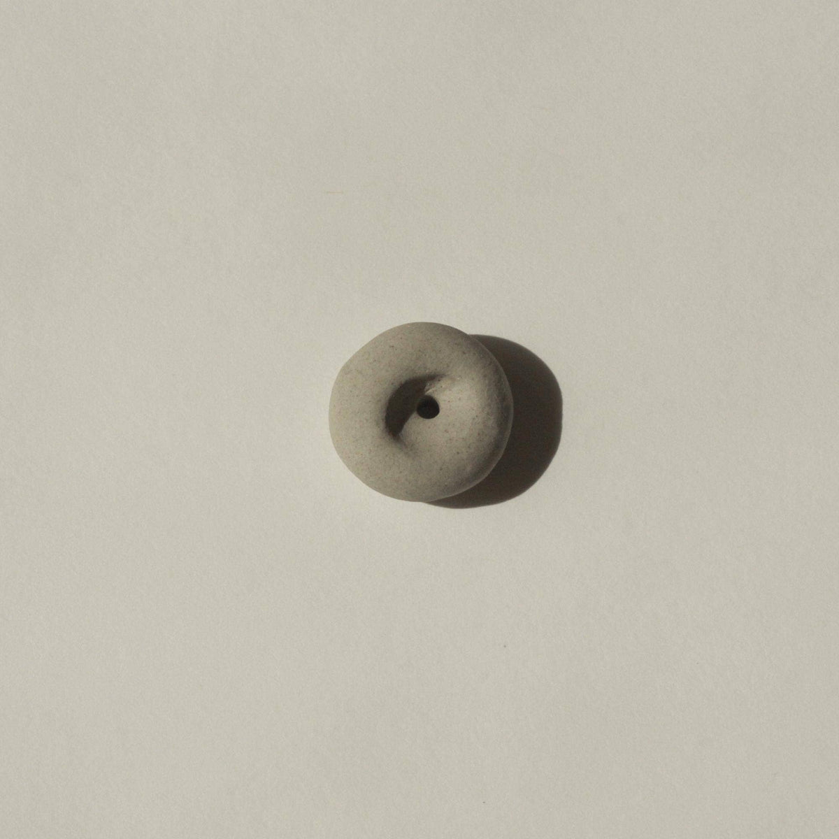 Mini Light Gray Ceramic Pebble Incense Holder