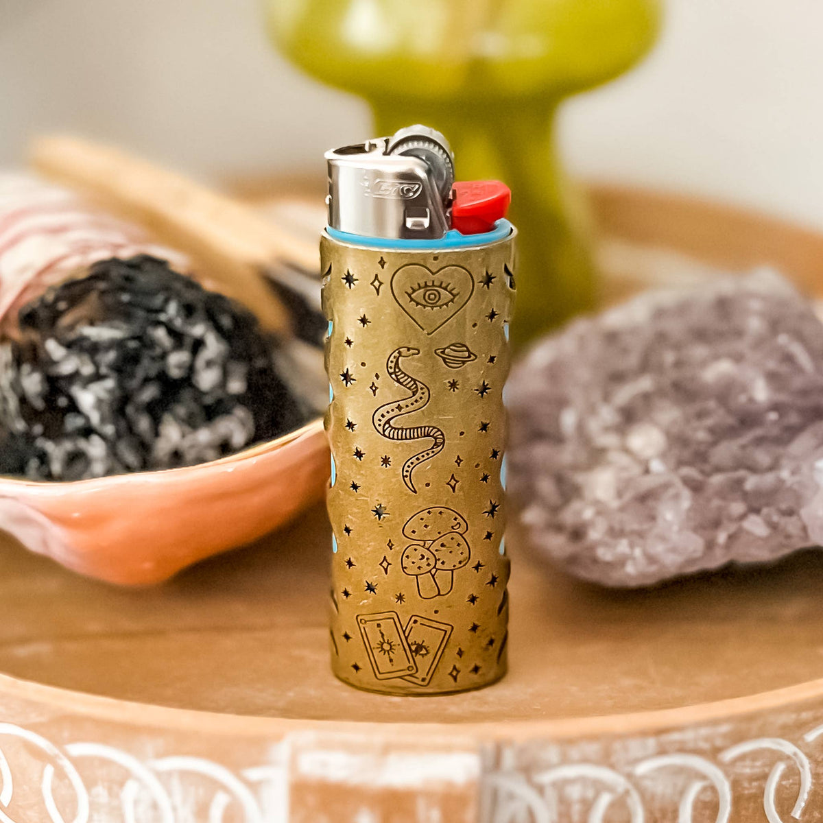 Celestial Magic Ritual Brass Lighter Case