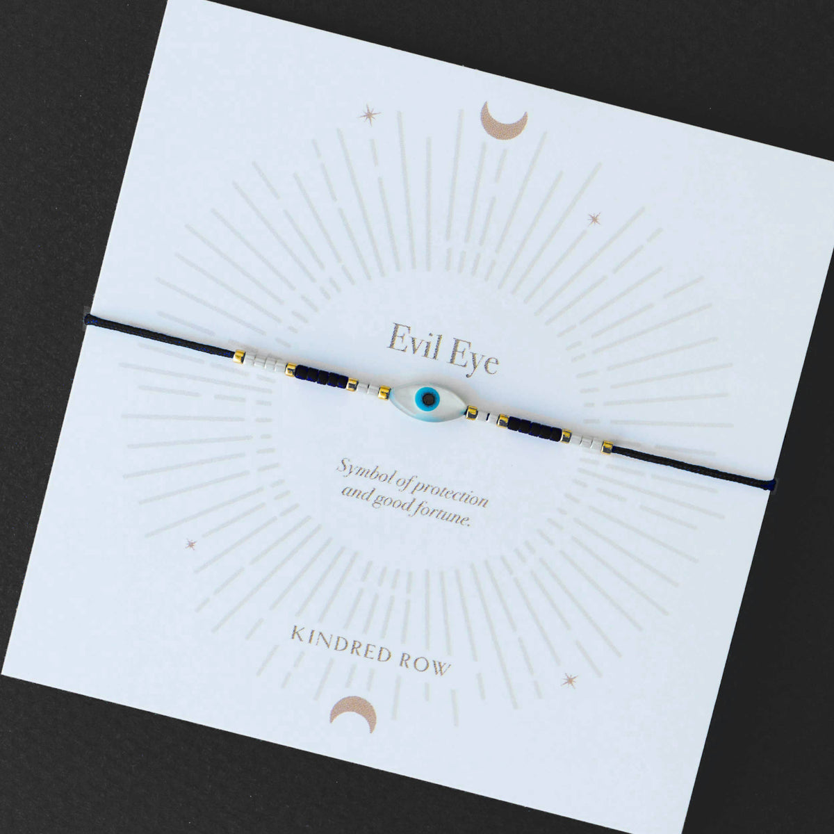 Evil Eye Cord Bracelet | Black