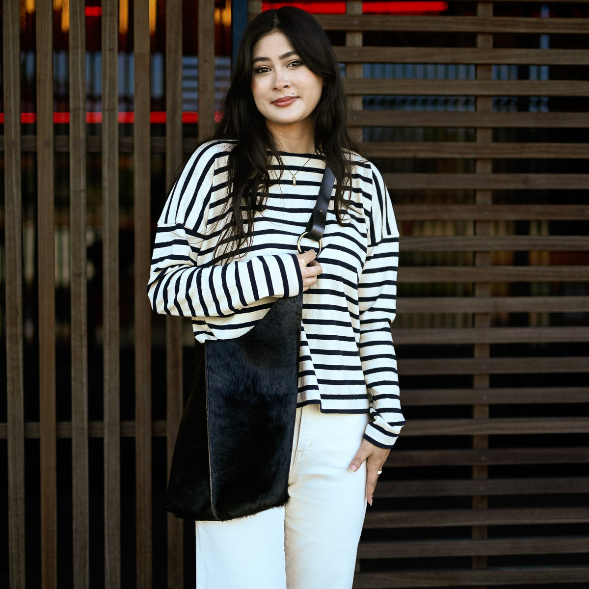 Metro Tote | Midnight Hair Hide