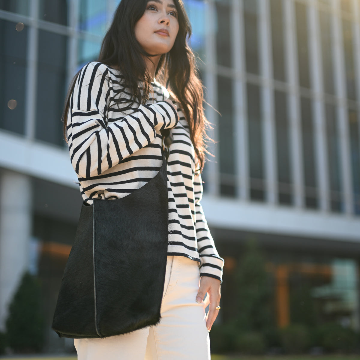 Metro Tote | Midnight Hair Hide