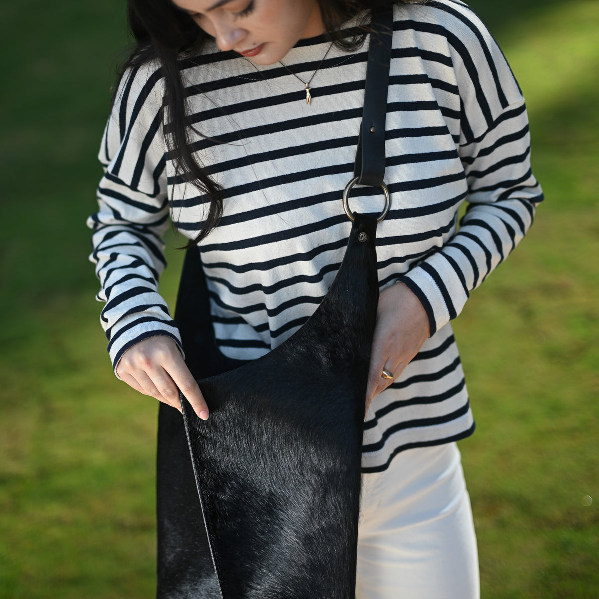 Metro Tote | Midnight Hair Hide
