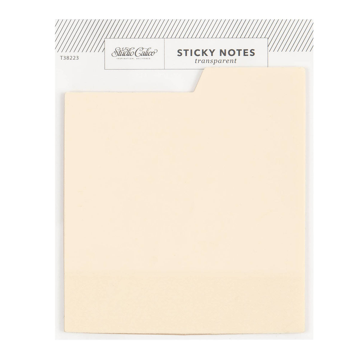 Tabbed Transparent Sticky Notes | Cream