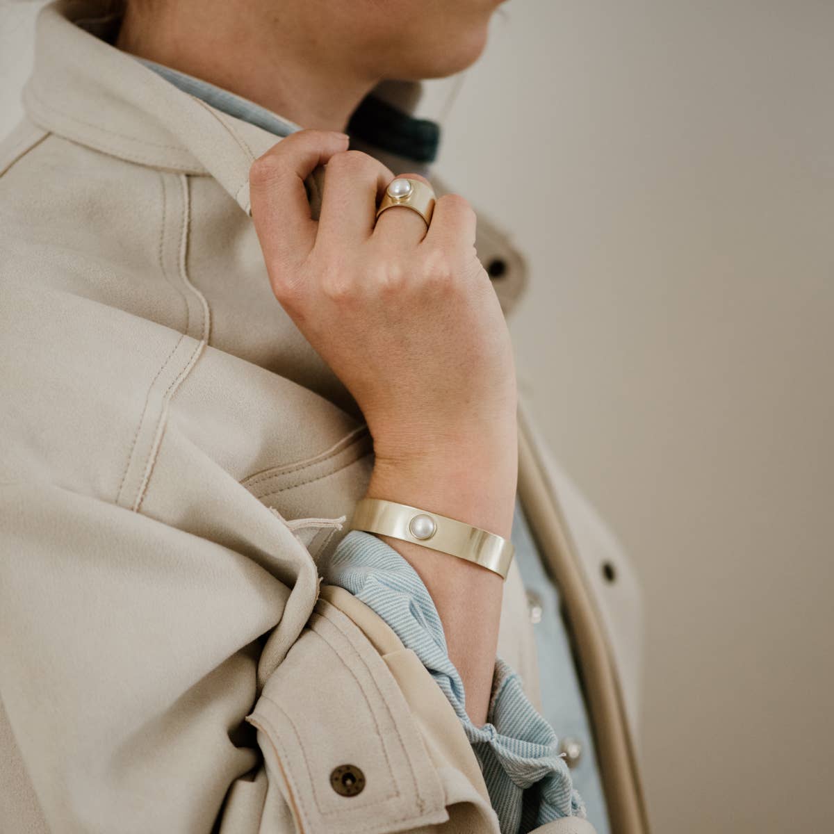 Nile Cuff | Pearl