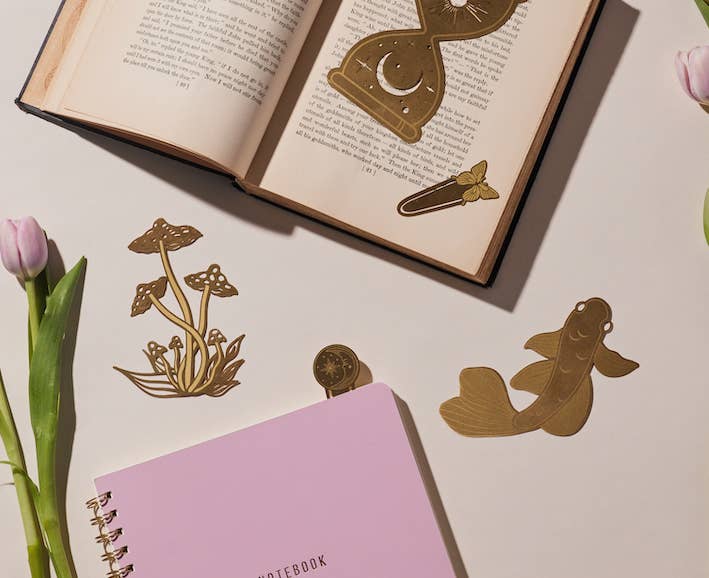 Metal Page Tabs | Mushroom & Butterfly
