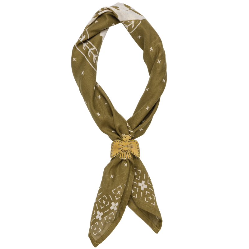 Feel The Fear| Cotton Voile Bandana | Vintage Army