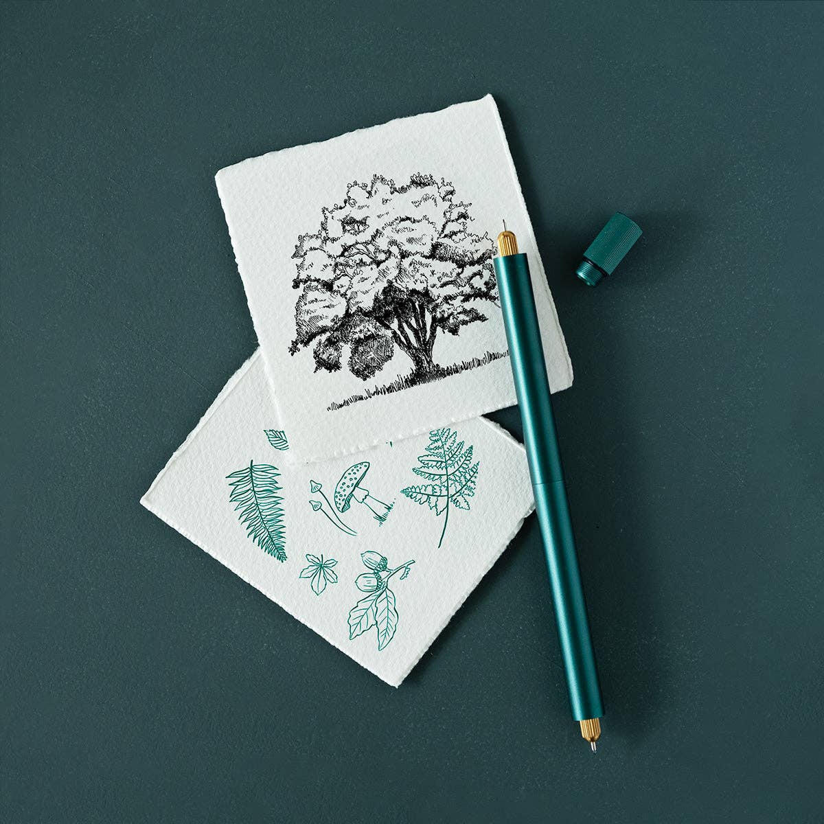 Lumos Pro Single | Refillable Multi-Tip Pen | Ivy