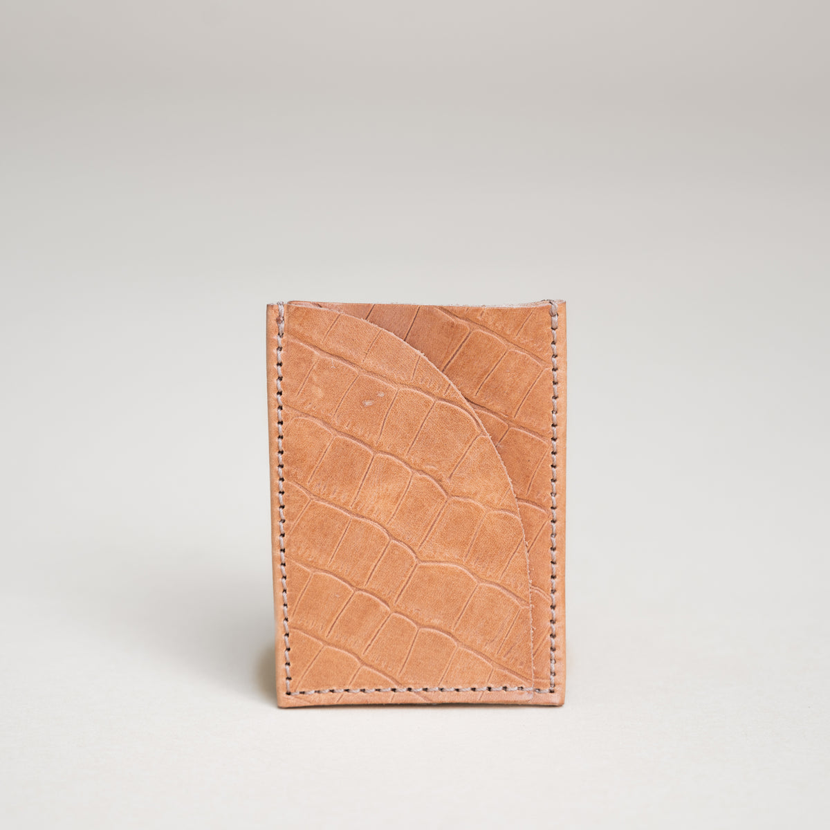 Card Wallet | Luxe Natural Croc