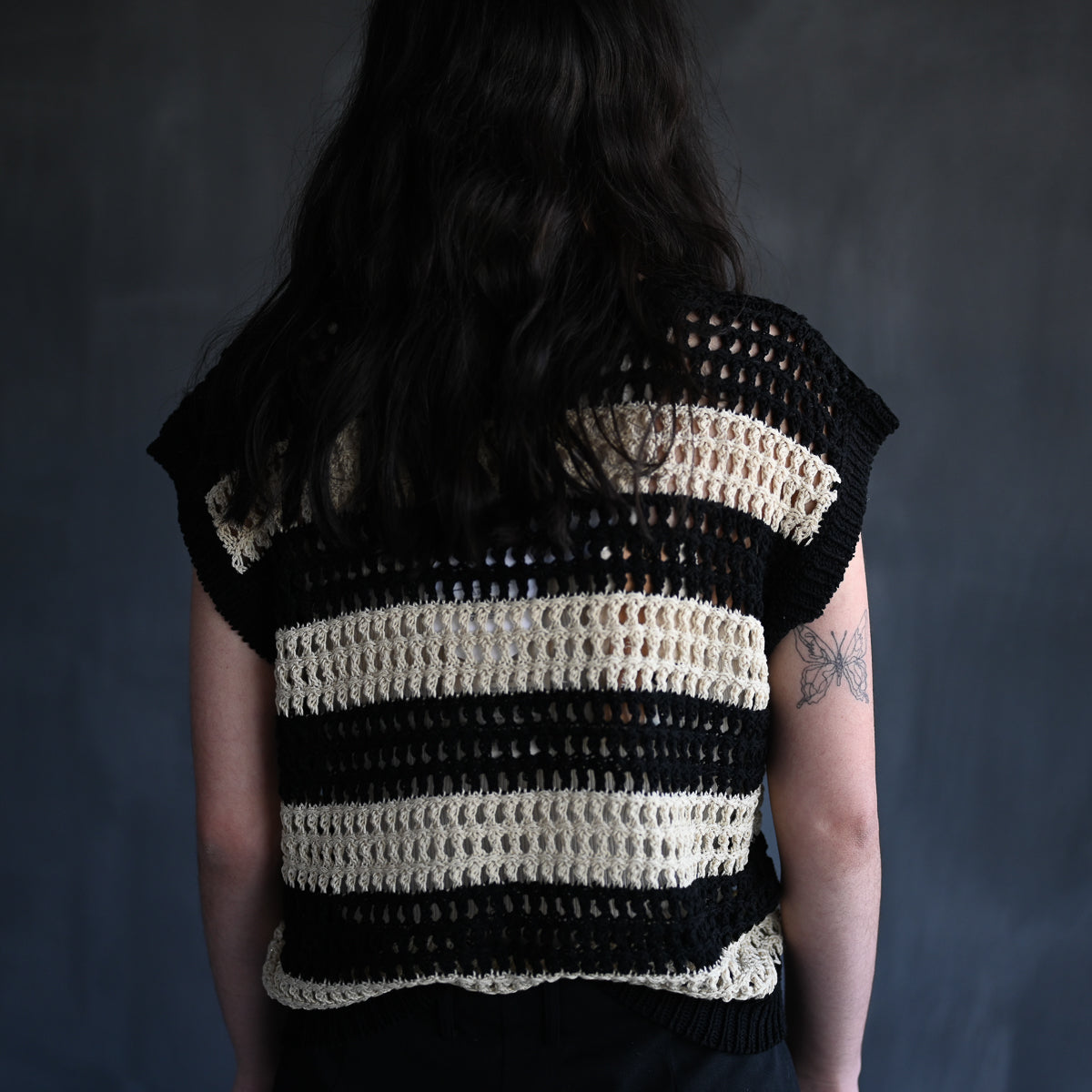 Striped Knit Top | Black Bisque | Small