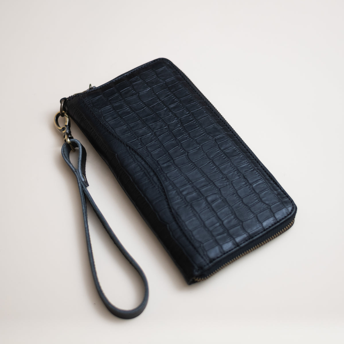 Passport Case | Luxe Black Croc