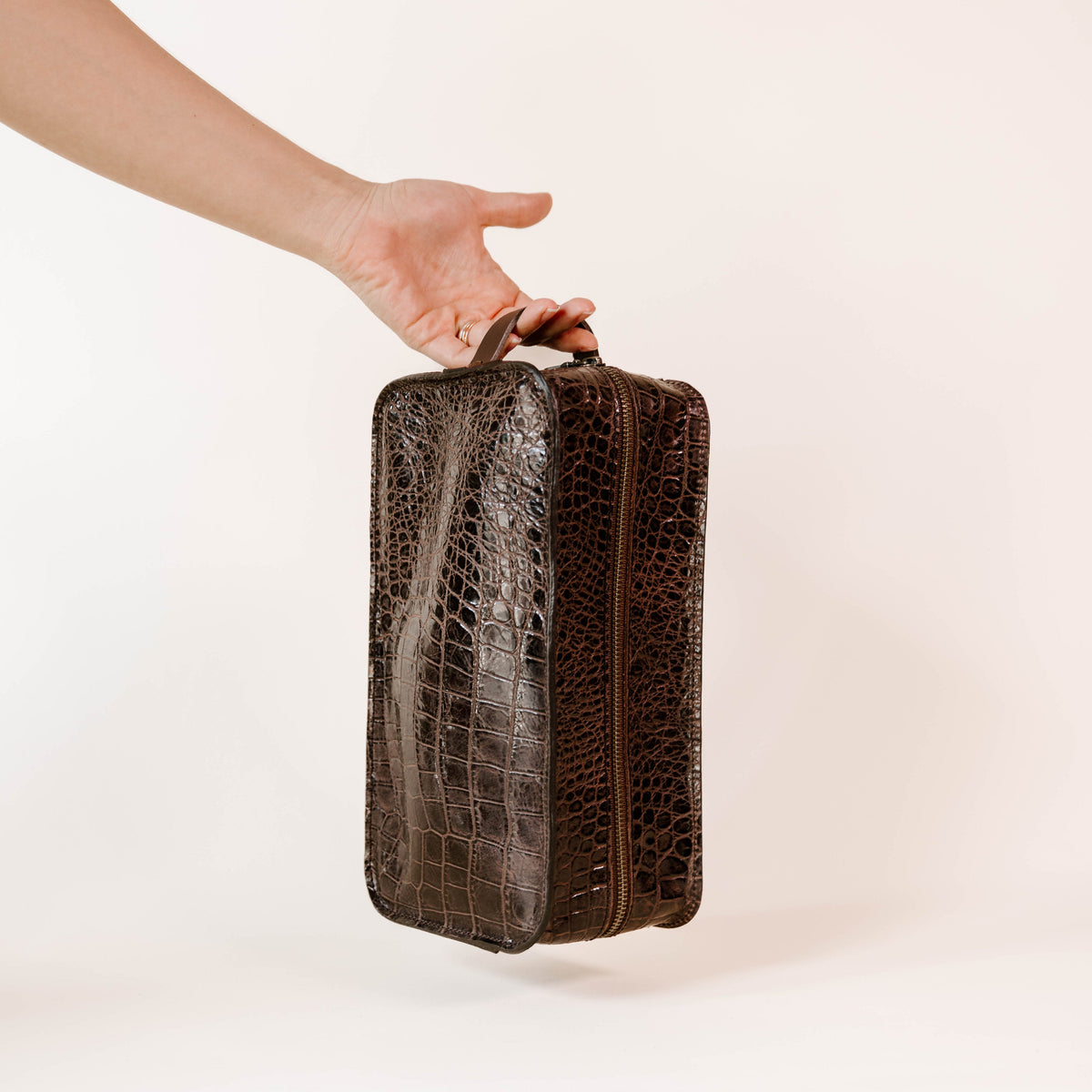 Dopp Kit | Espresso Croc