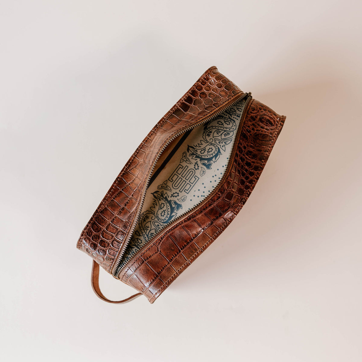 Dopp Kit | Walnut Croc