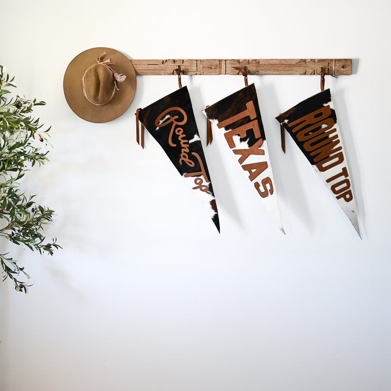 Texas Block Pennant | Cafe Ombre Hair Hide