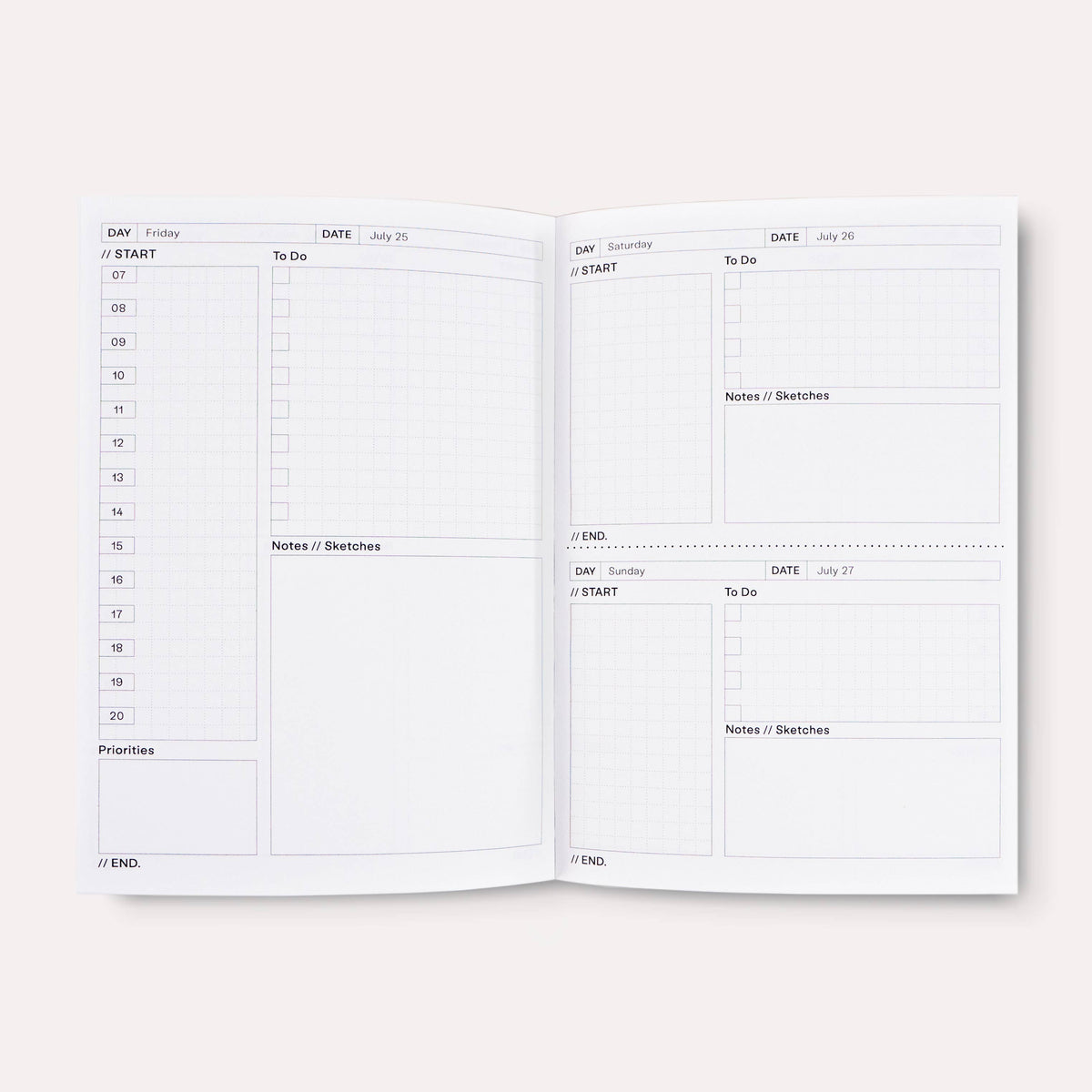 Bookends No. 1 Daily Planner Book