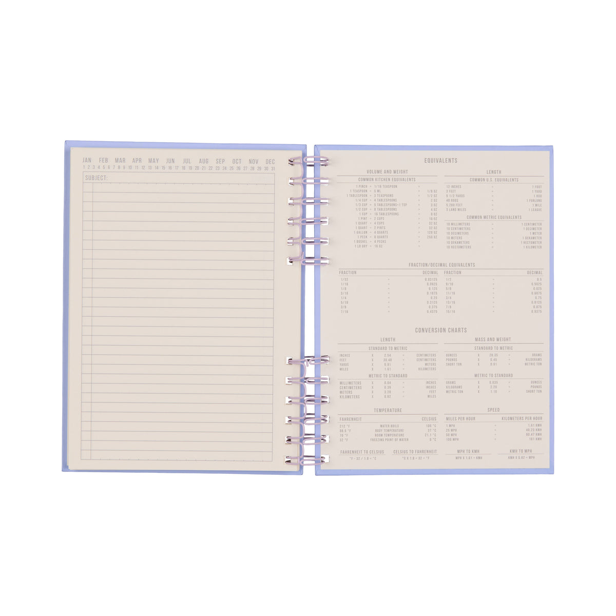 Standard Issue Planner Notebook  Lavender + Periwinkle