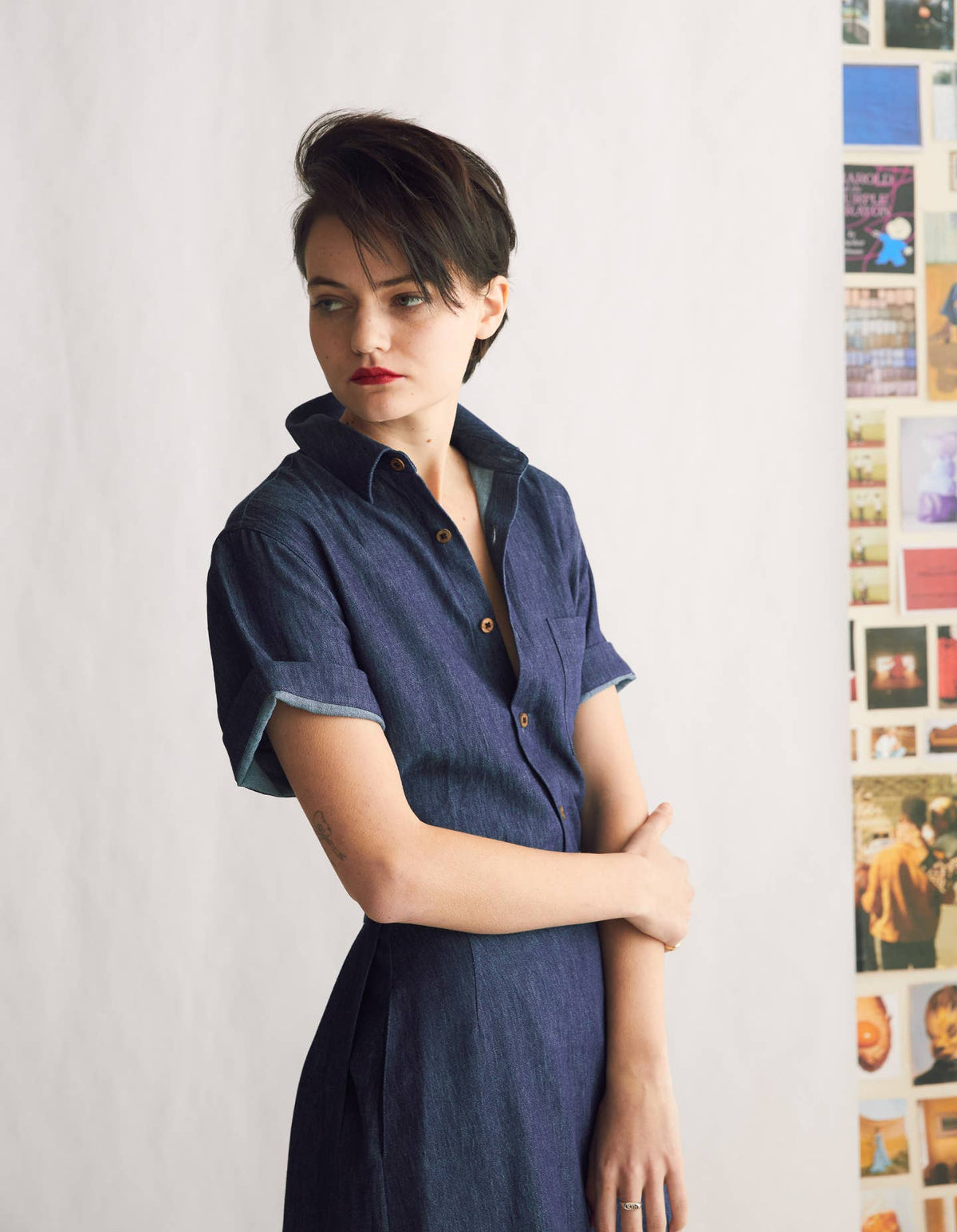 The Short Sleeve Oxford | Indigo Hemp Denim
