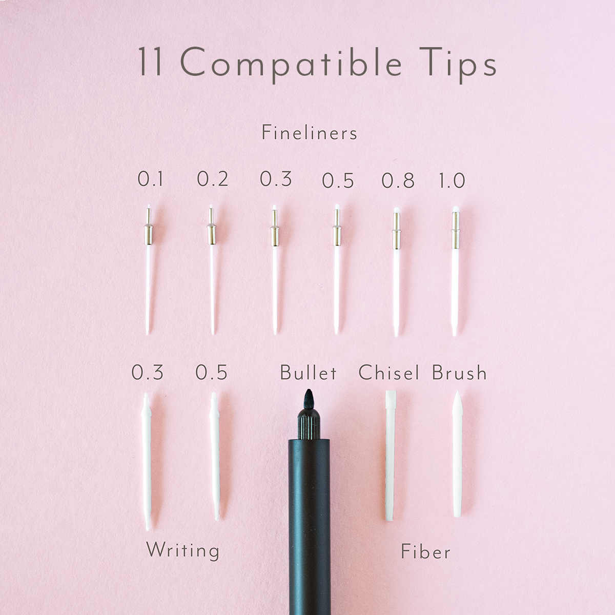 Lumos Pro Single | Refillable Multi-Tip Pen | Matte Clementine