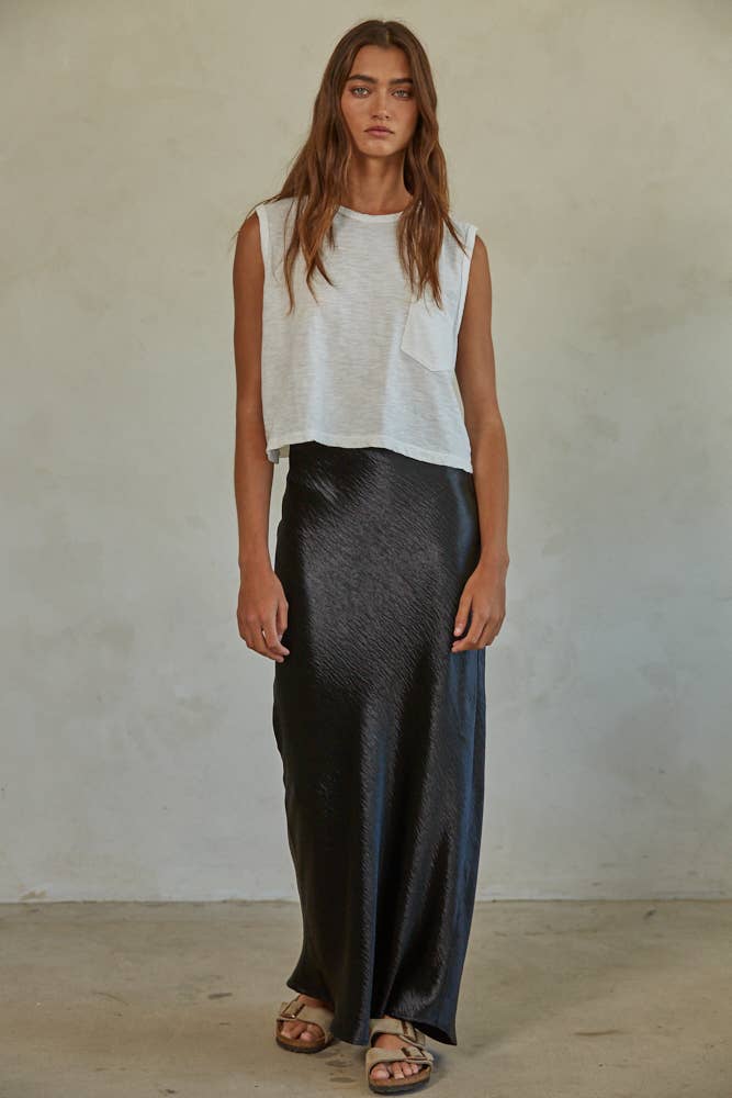 Knit Cotton Jersey Garment Washed Crop Tee | Off White