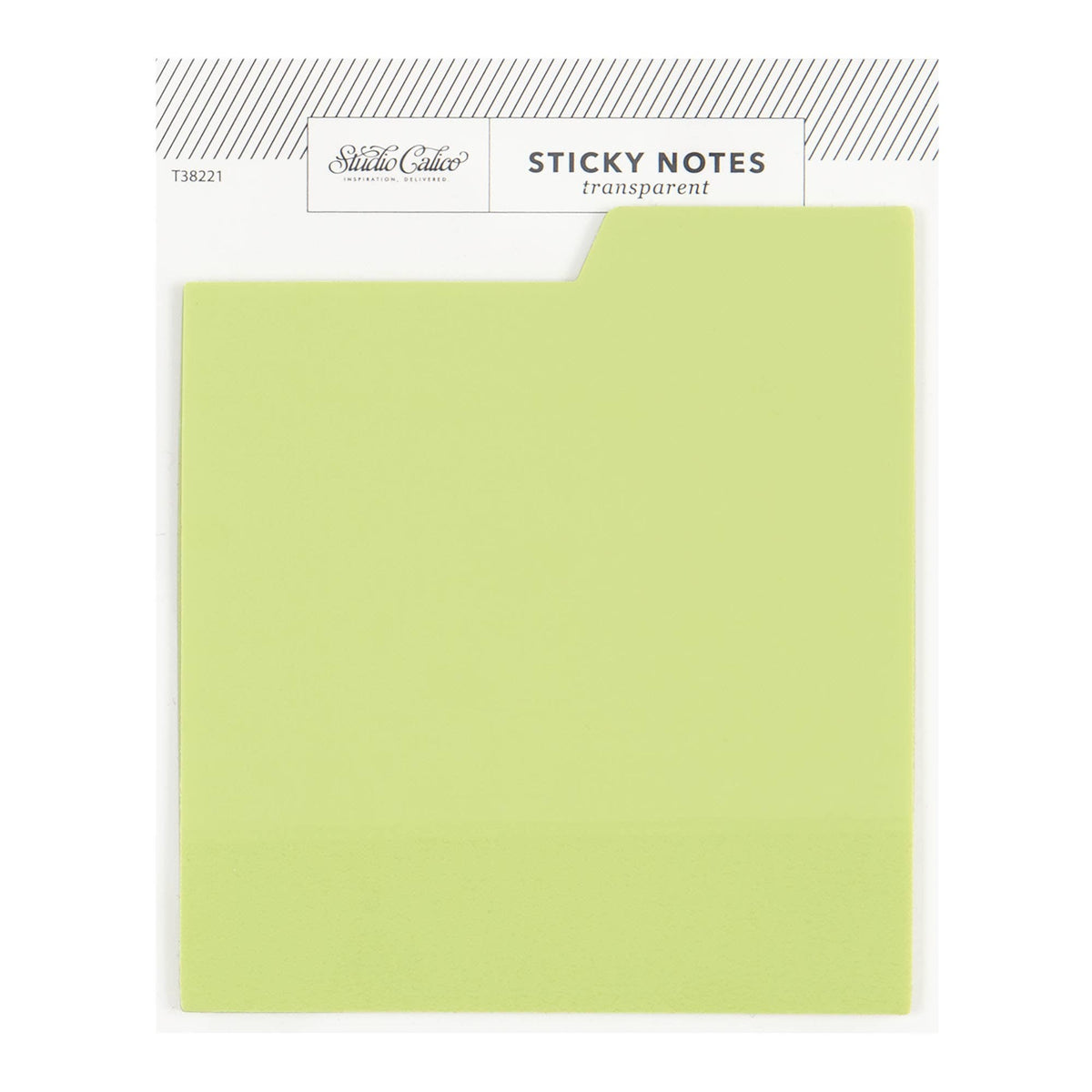 Tabbed Transparent Sticky Notes | Green