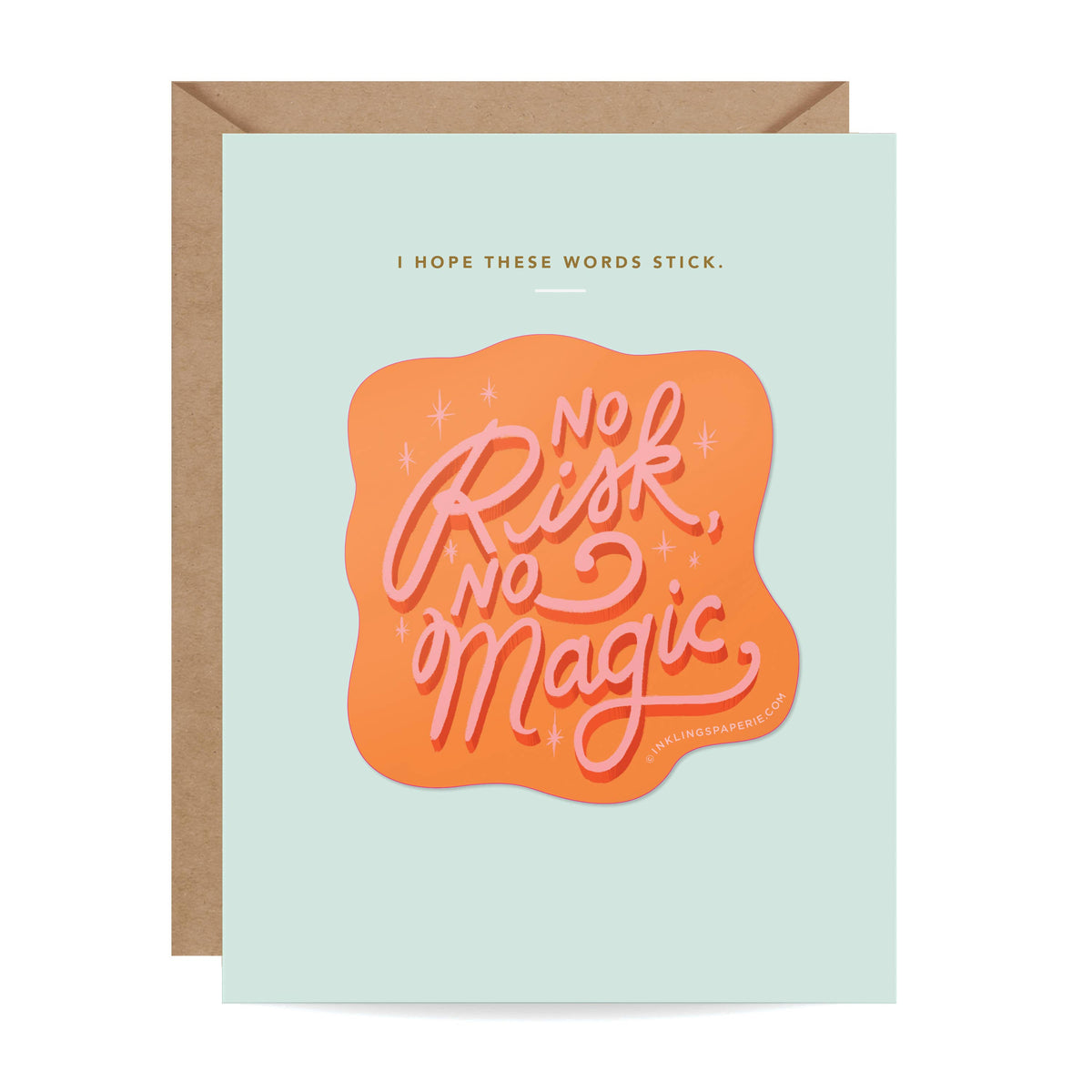 No Risk No Magic | Sticker Card
