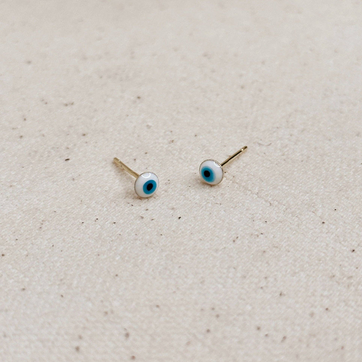 Evil Eye Studs | White